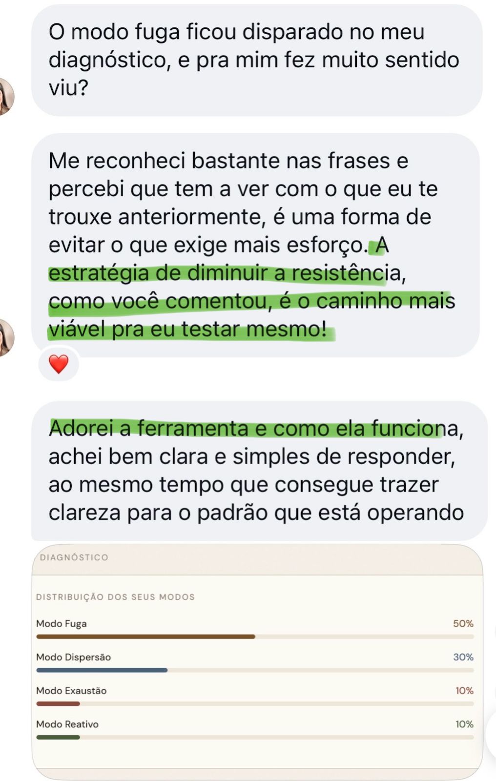 Feedback sobre o diagnóstico